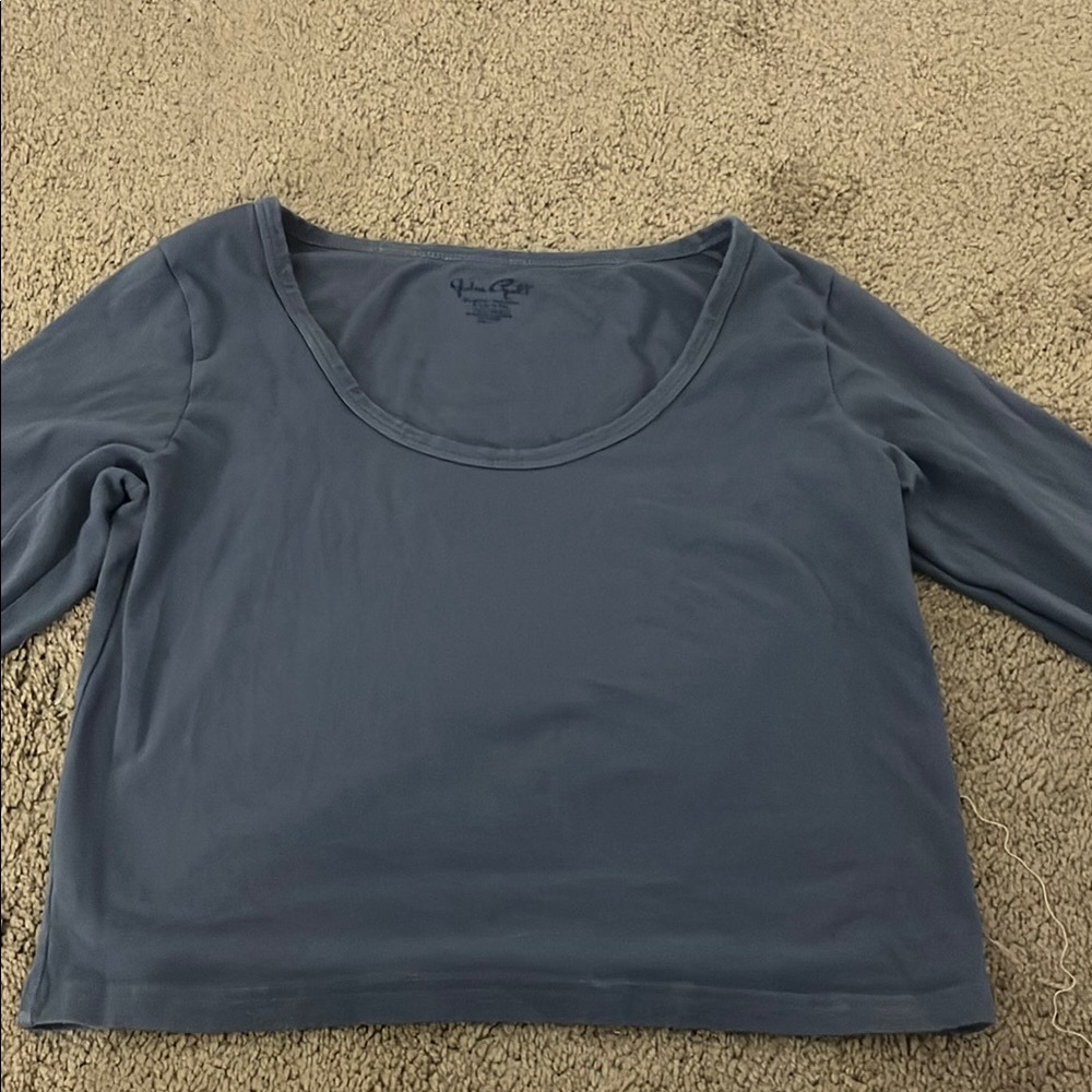 Women's Blue Long Sleeve Top